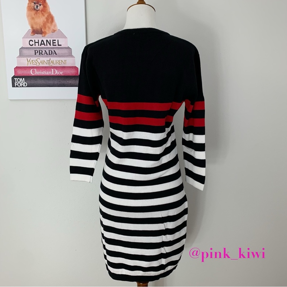 Area Stars Crewneck Racer Stripe Sweater Dress - Picture 11 of 13